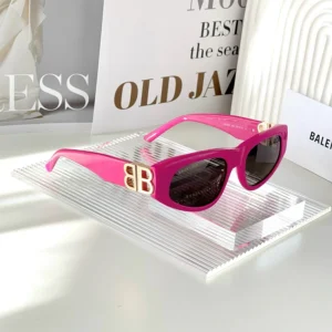 Kính Balenciaga BB0095S Hồng mắt đen